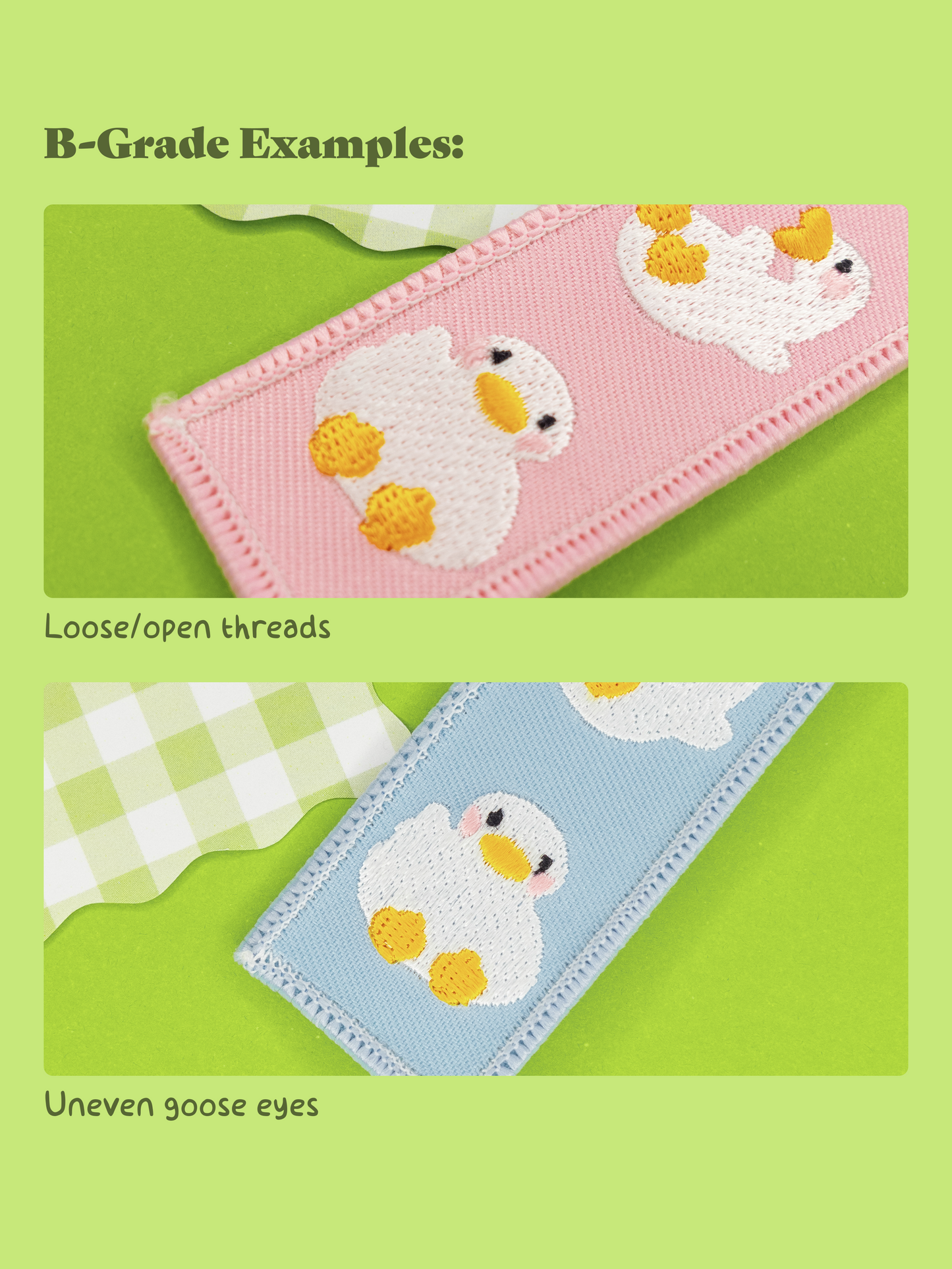 Silly Goose Club Embroidered Tag