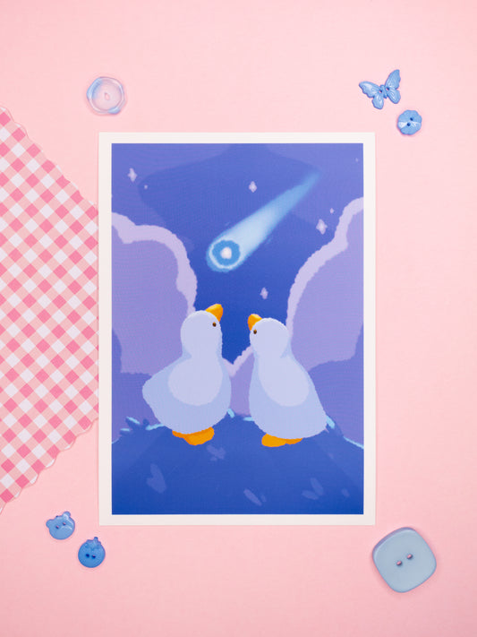 Meteor Ducks A5 Print