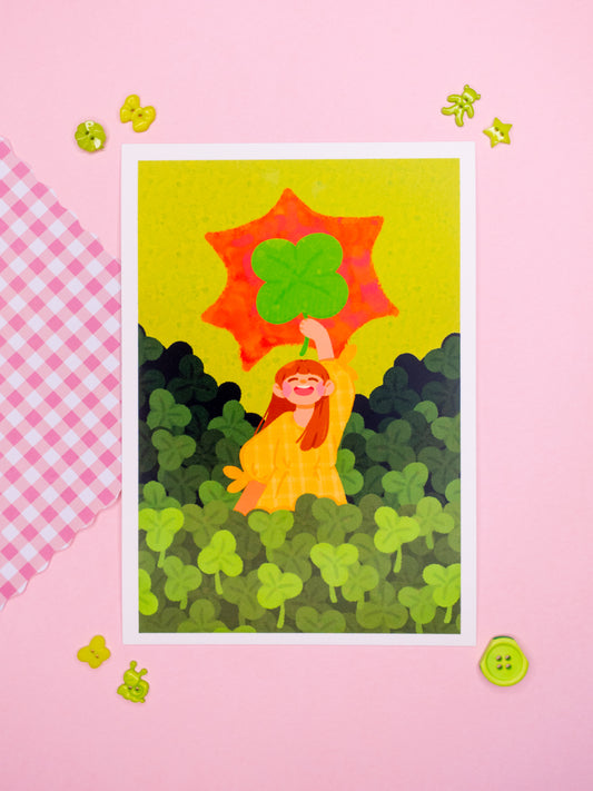 Lucky Girl A5 Print