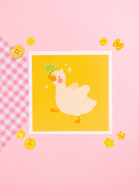 Lucky Goose Square Print