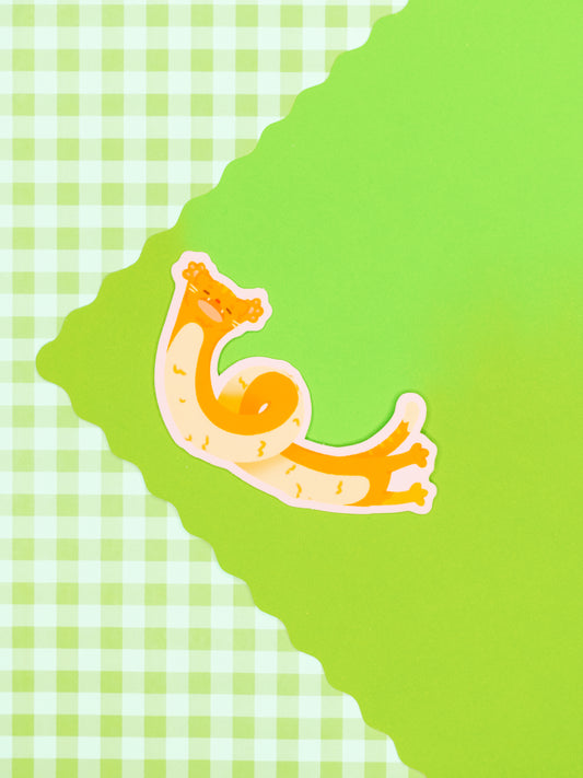 Stretchy Cat Matte Vinyl Sticker