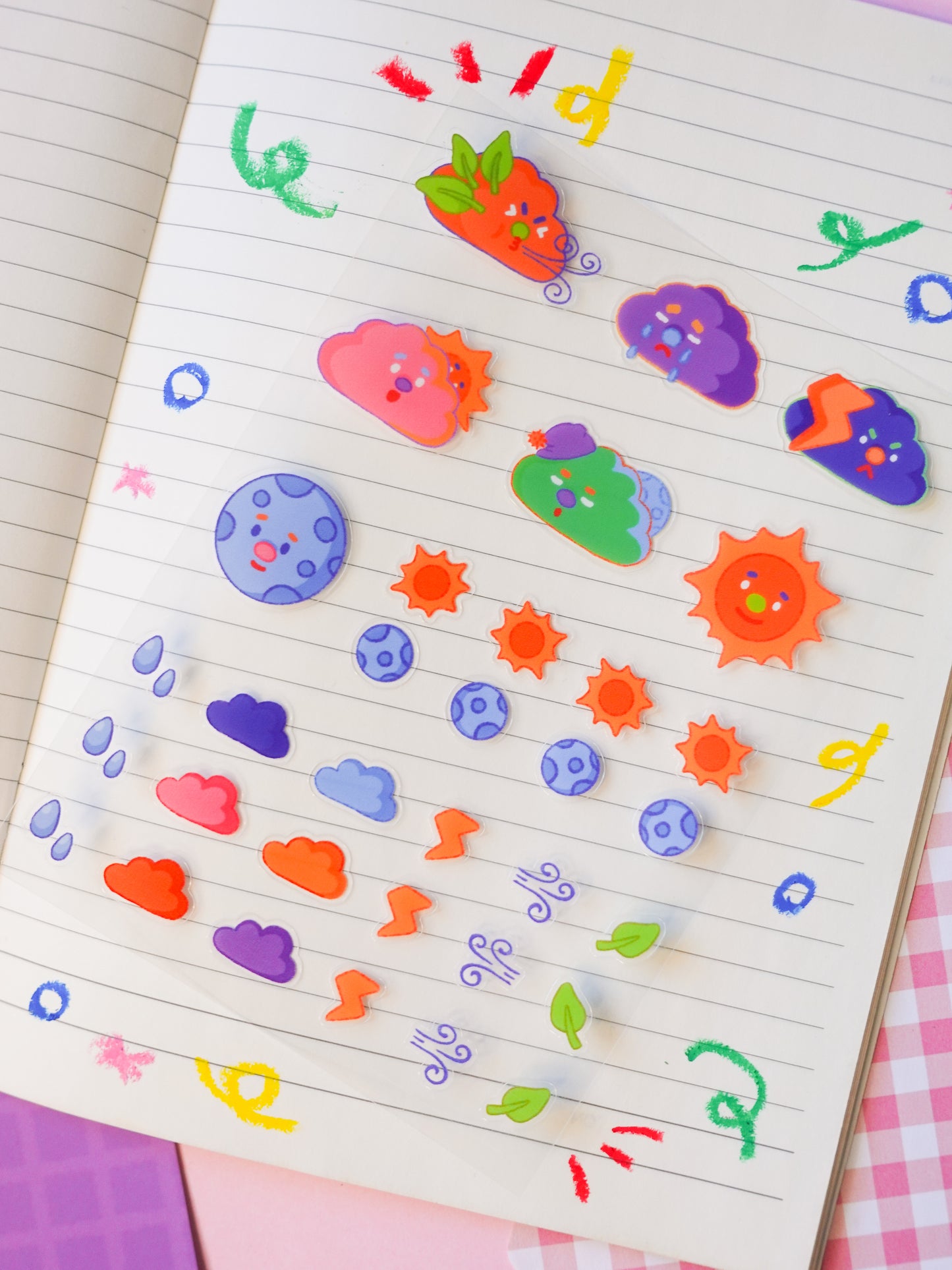 Weather Report Clear A6 Sticker Sheet