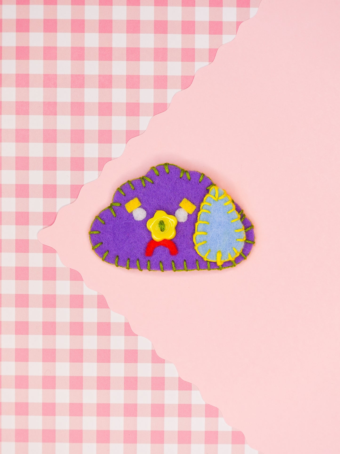 Handmade Felt Cloud Hair Clips