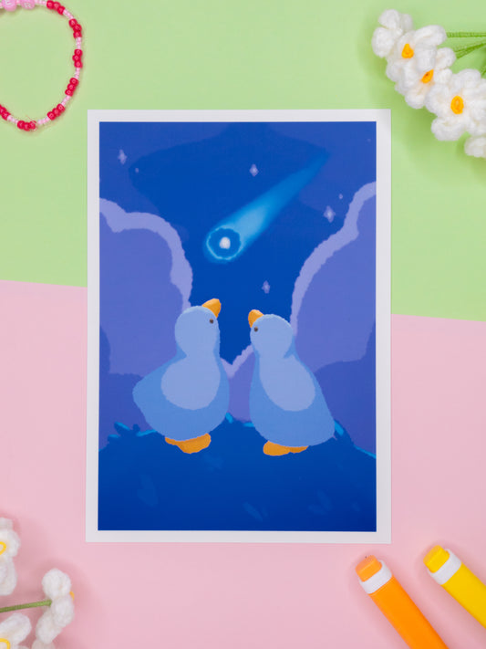 Meteor Ducks A5 Print