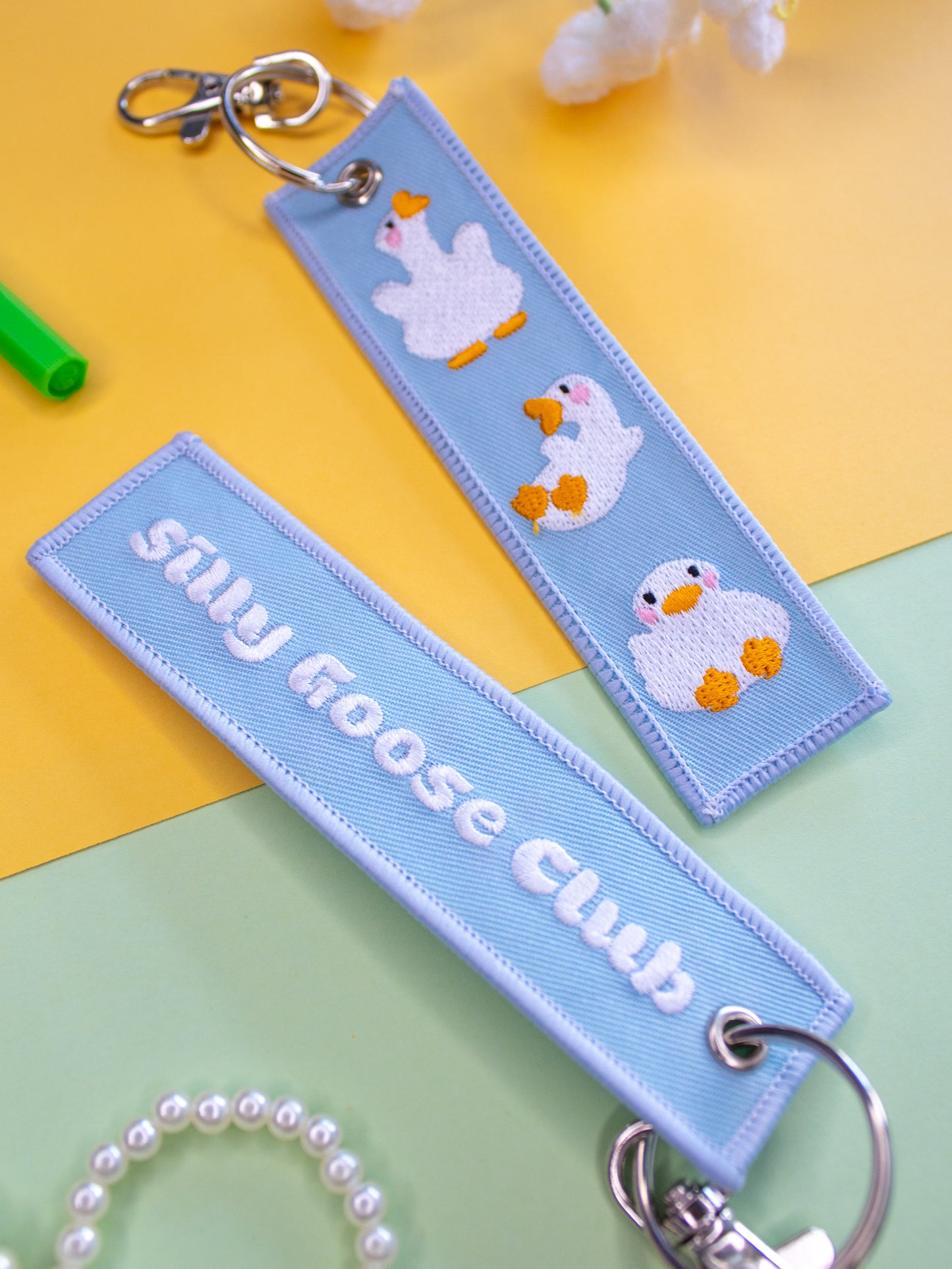 Silly Goose Club Embroidered Tag